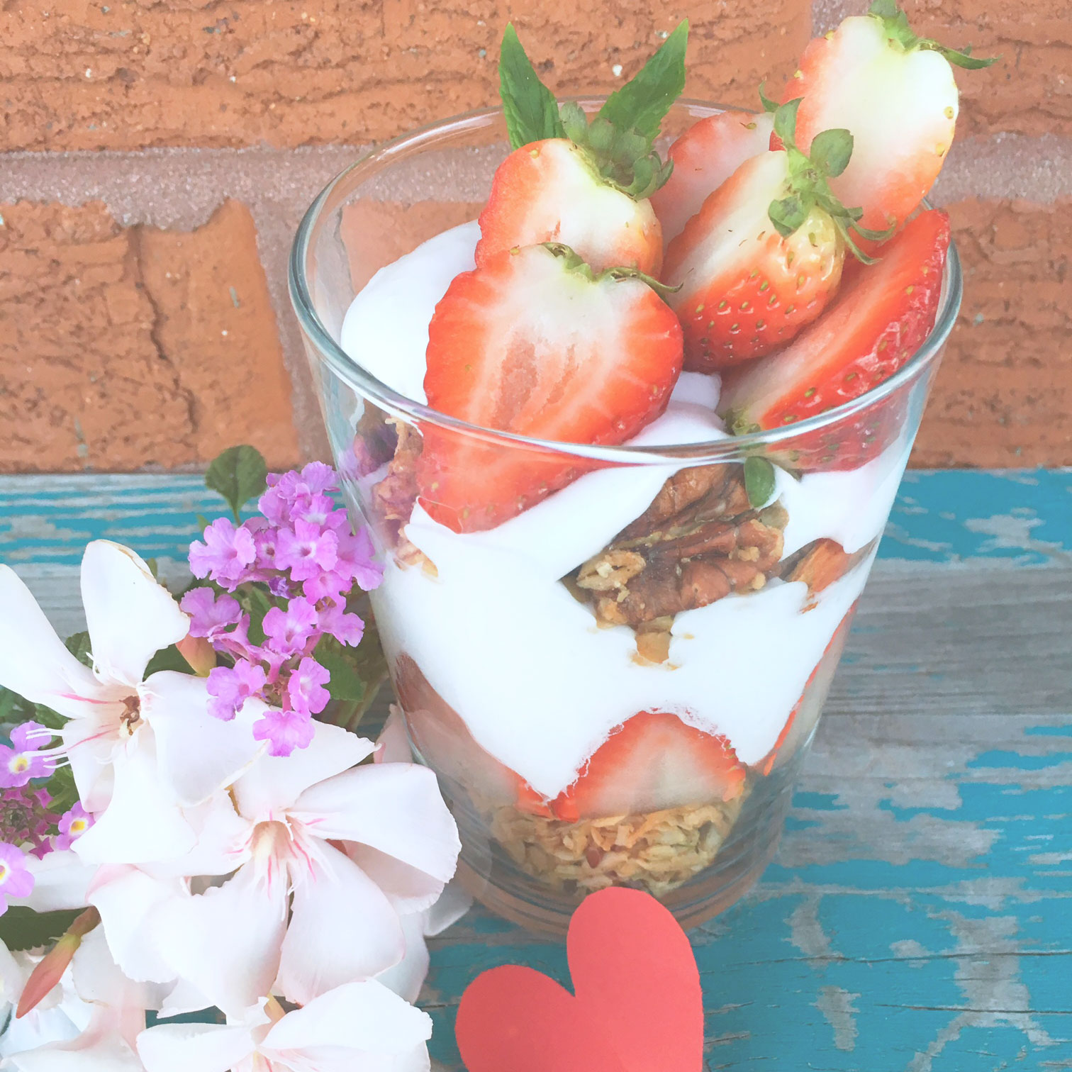 Strawberry Coconut Parfait with homemade Granola